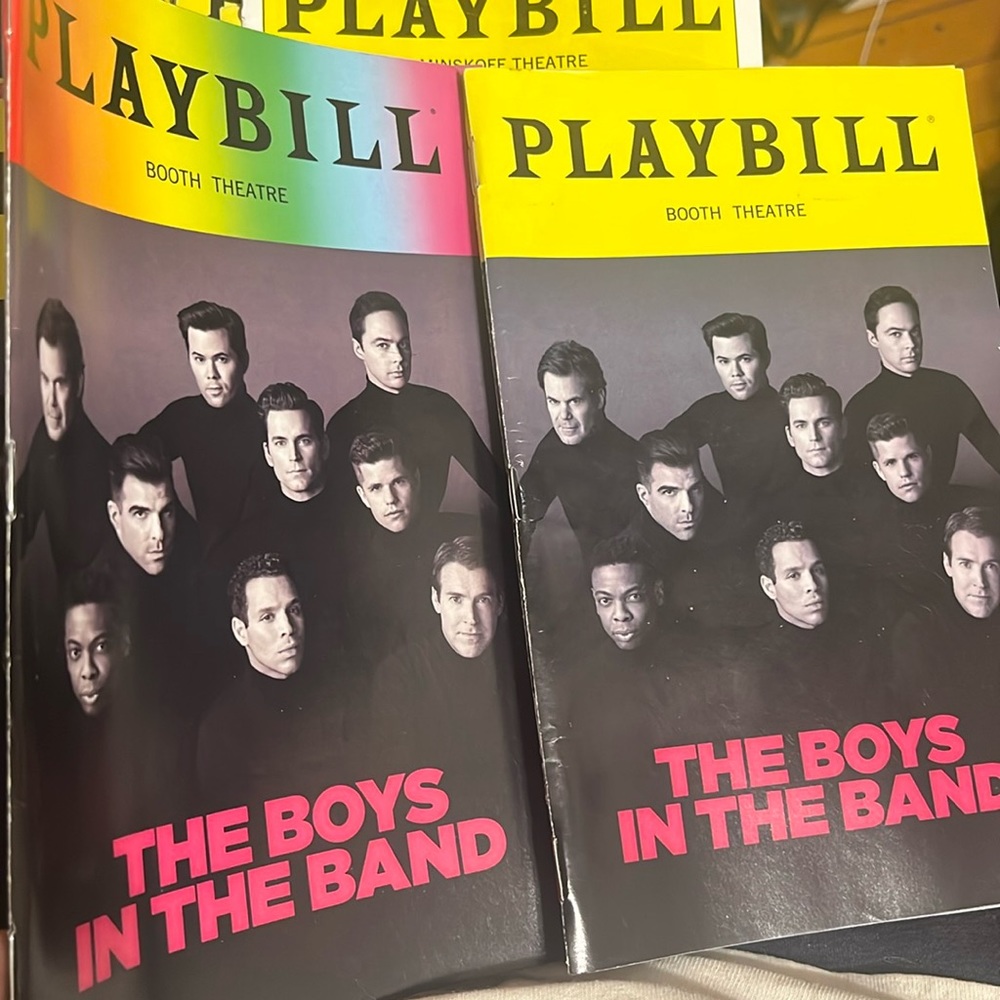 The Boys in the Band BOTH Opening Night Playbills Pride & Yellow